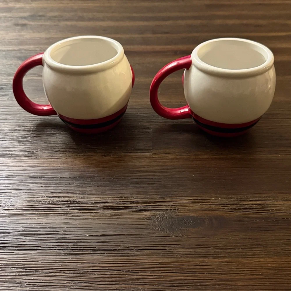 Christmas Santa Claus Holiday Mugs Set of 2 NWOT - Picture 6 of 12